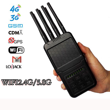 Wi-fi2.4ghz/5g En Nylon En Abs Avec Revêtement Brouilleur De Signal Portable